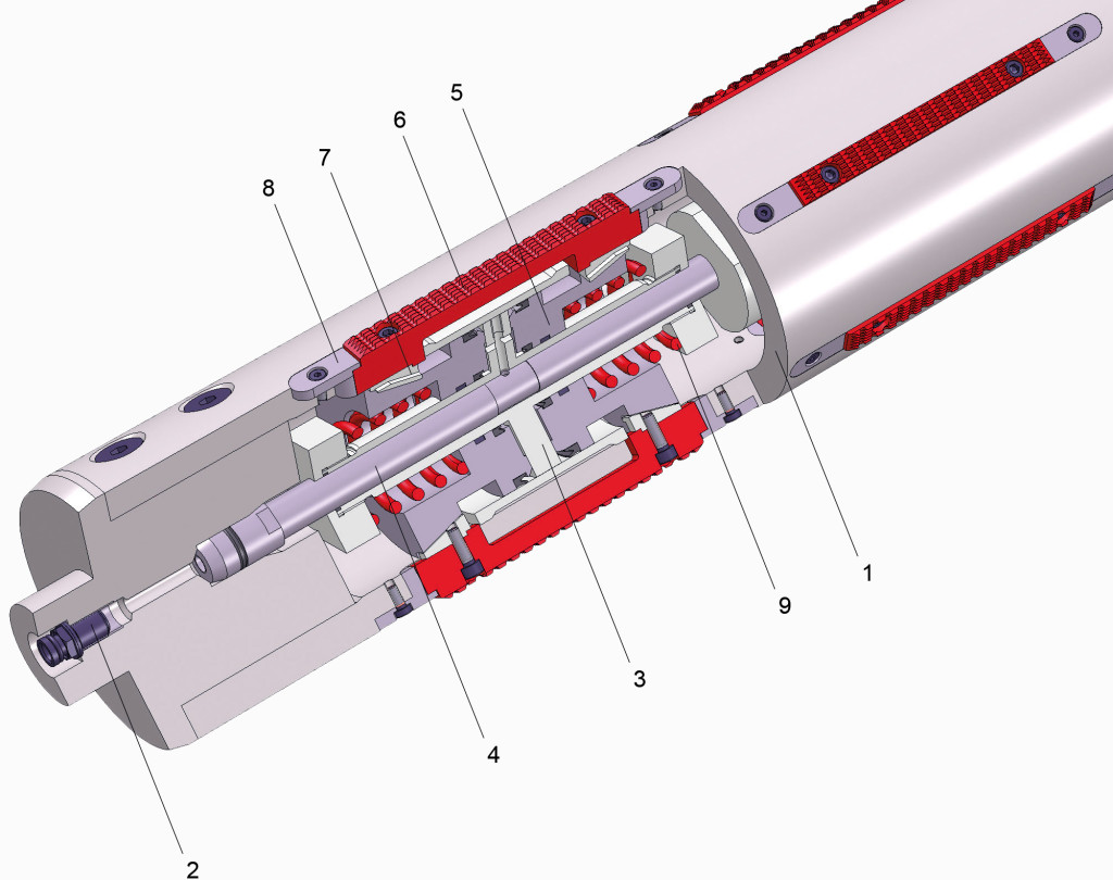 3D-sectional view, Winding Shafts, Serie 2530