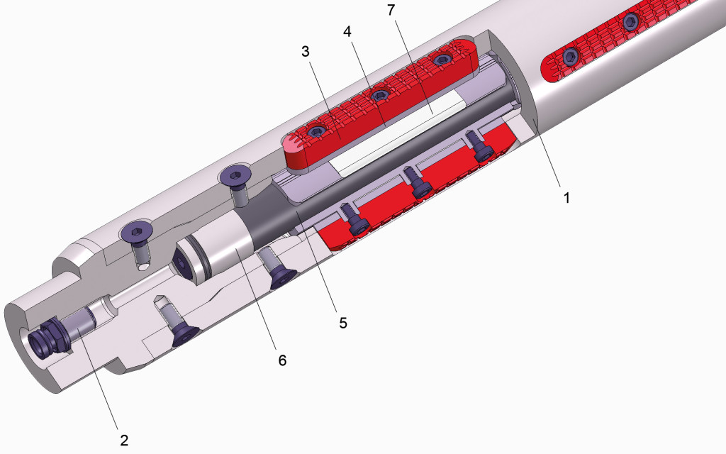 3D Sectional view, Winding Shafts, Serie 2130